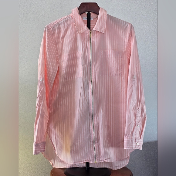 Calvin Klein Tops - Calvin Klein Long Sleeve Zip Up Shirt Large